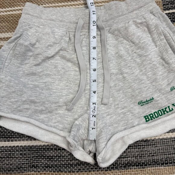 Zara Women's Cropped Brooklyn Sweatshirt Short Outfit Set Gray Fleece Size Small - Picture 15 of 16